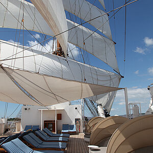 Sea Cloud Spirit Impression an Deck. Foto: Sea Cloud Cruises GmbH